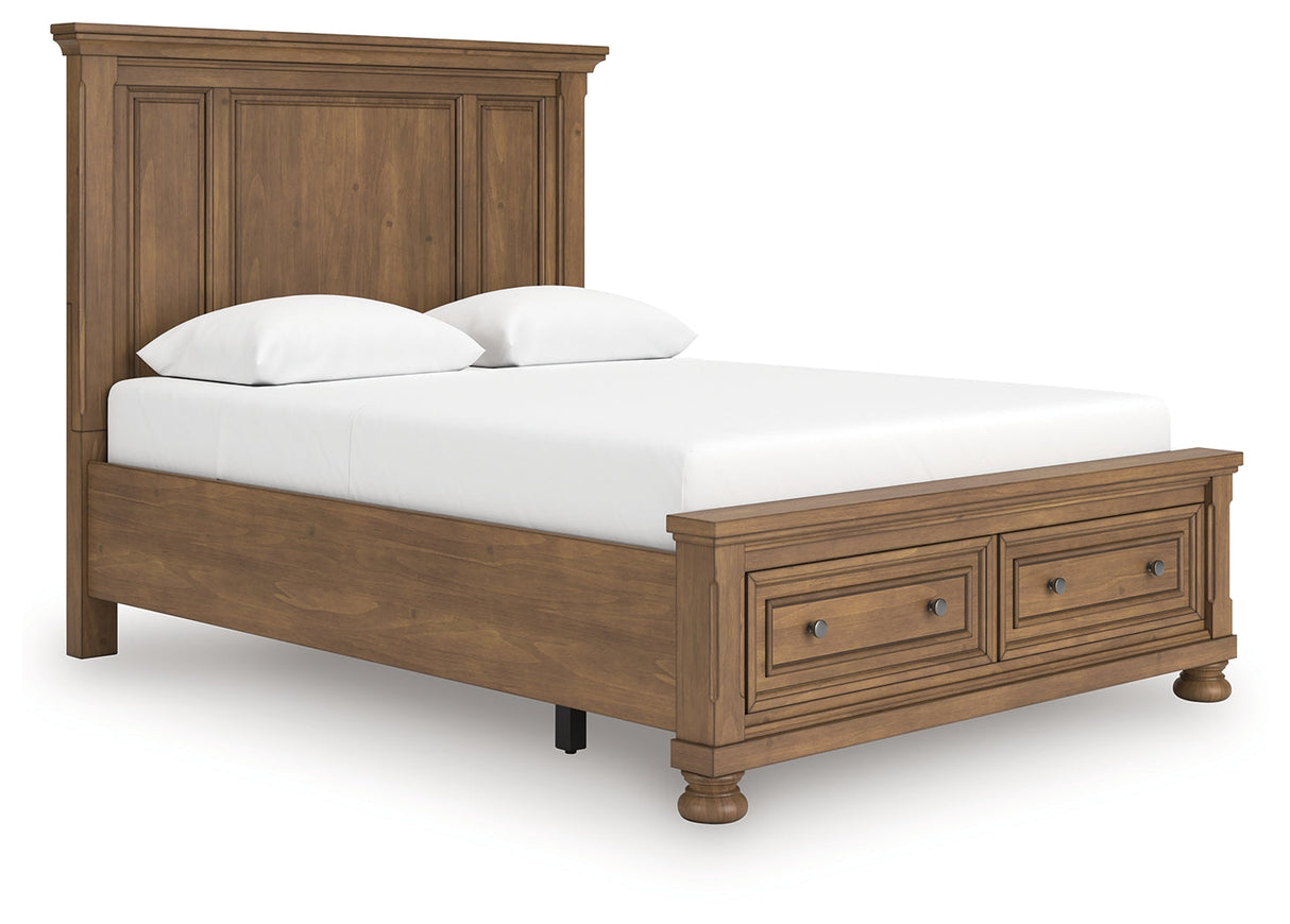 Feddinger Medium Brown Queen Panel Storage Bed by Ashley at Eve Furniture