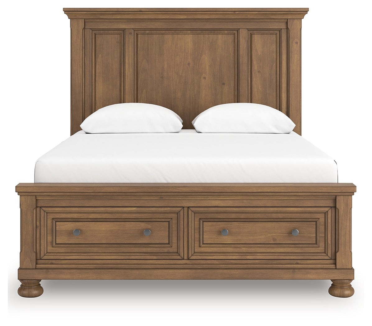 Feddinger Medium Brown Queen Panel Storage Bed by Ashley at Eve Furniture