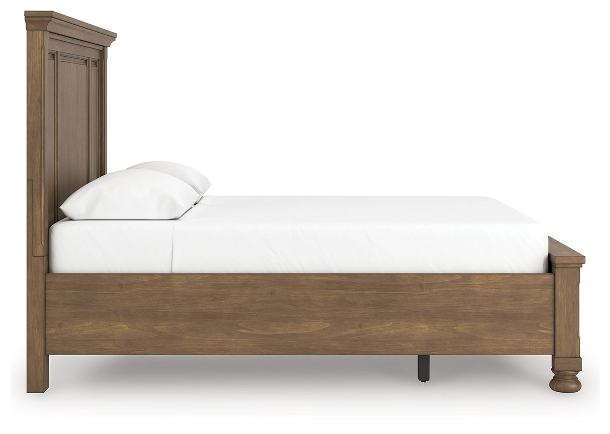 Feddinger Medium Brown Queen Panel Storage Bed by Ashley at Eve Furniture