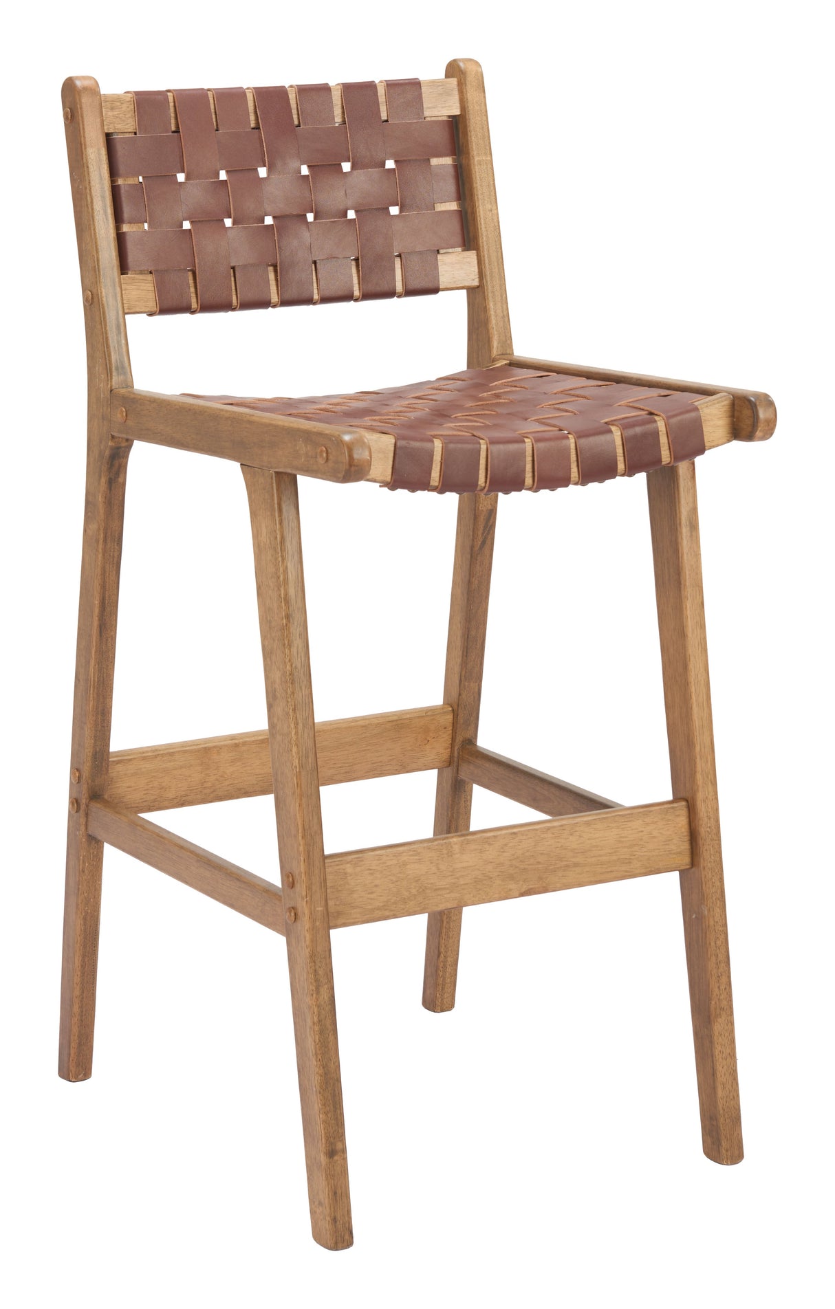 Feder Brown Barstool (Set of 2) by Zuomod at Eve Furniture