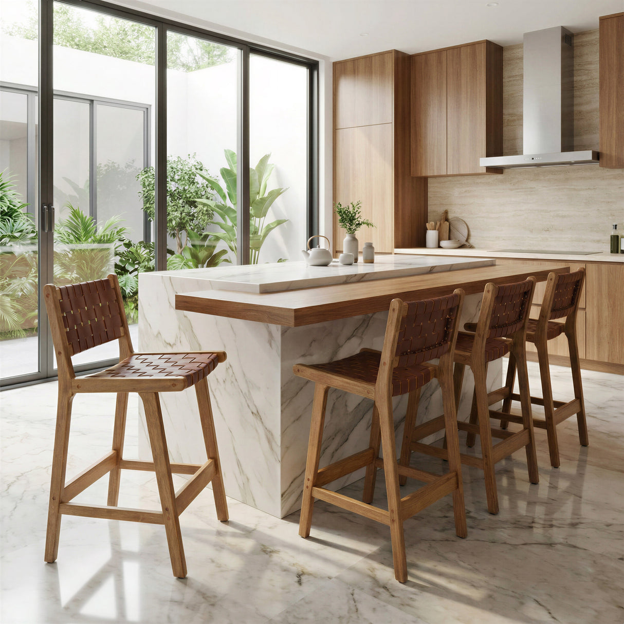 Feder Brown Counter Stool (Set of 2) by Zuomod at Eve Furniture