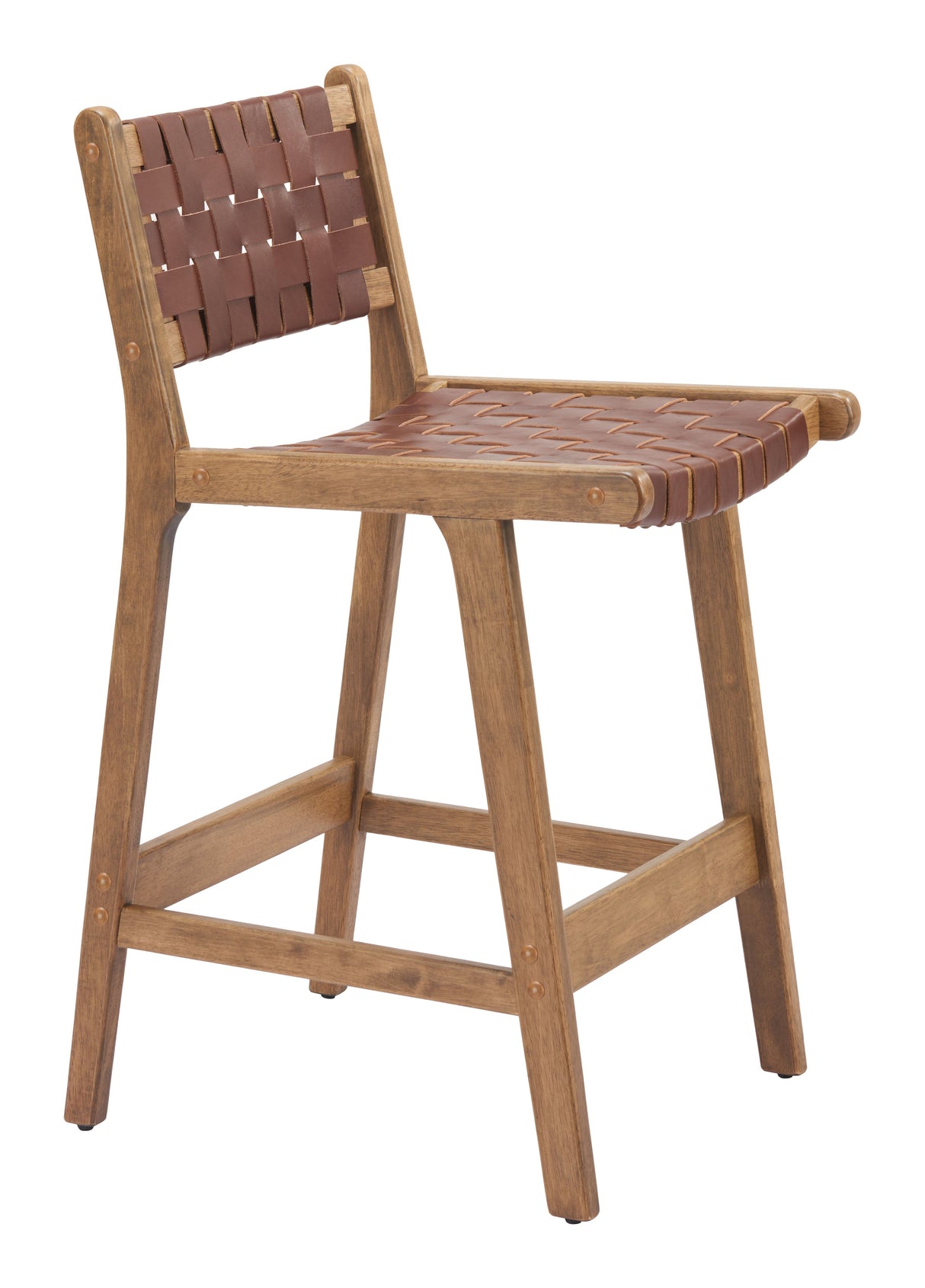 Feder Brown Counter Stool (Set of 2) by Zuomod at Eve Furniture