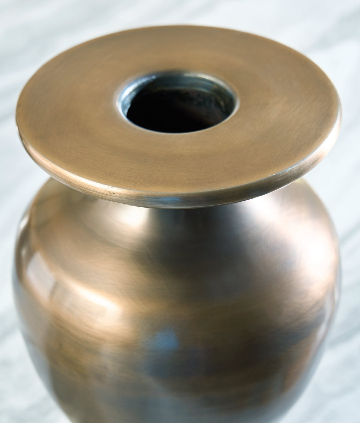 Fedorleigh Antique Brass Finish Vase by Ashley at Eve Furniture
