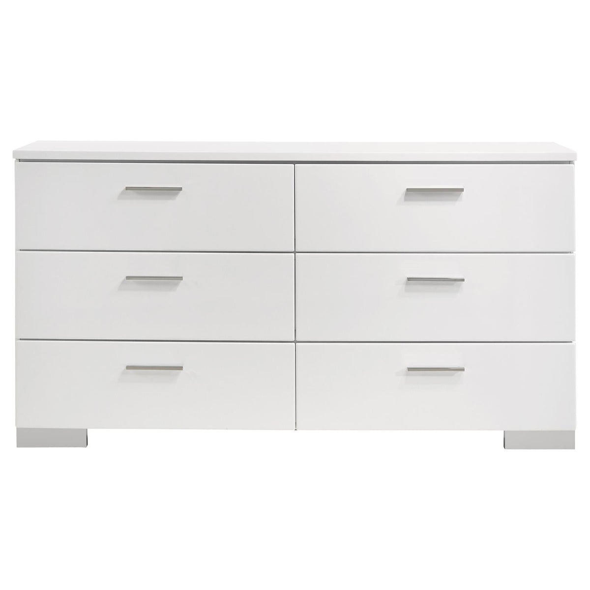 Felicity Glossy White 4-Piece Twin Bedroom Set with LED Lighting by Coaster at Eve Furniture