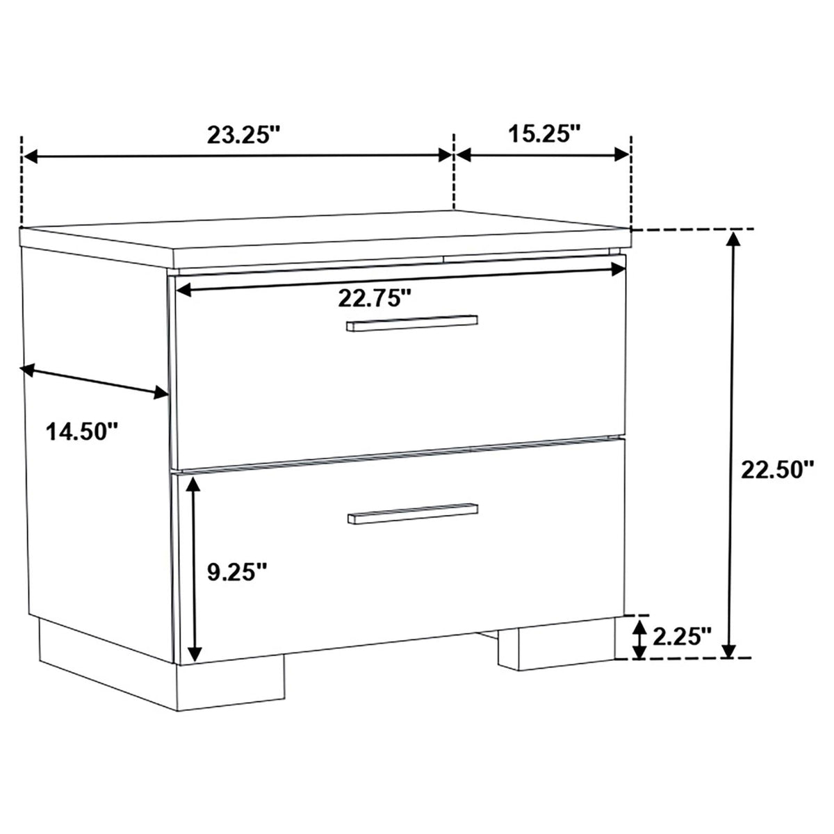 Felicity Glossy White 5-Piece Twin Bedroom Set with LED Lighting by Coaster at Eve Furniture