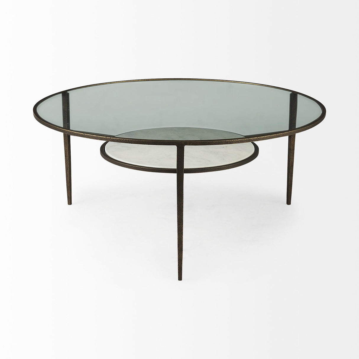 Felicity Marble Top W/Iron Frame Coffee Table by Mercana at Eve Furniture