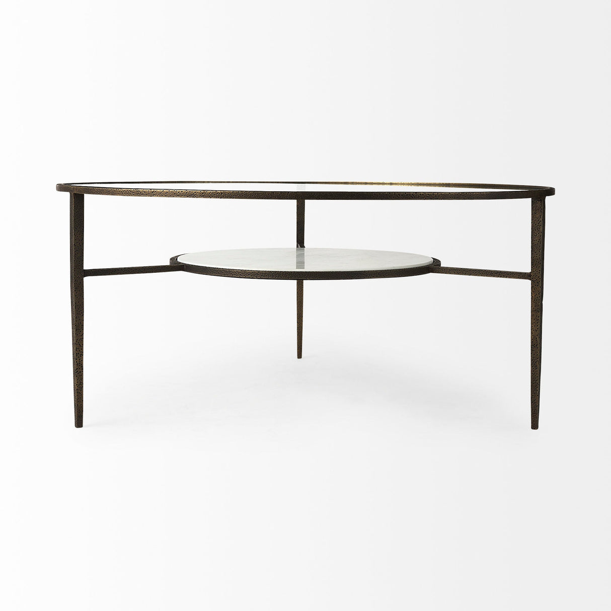 Felicity Marble Top W/Iron Frame Coffee Table by Mercana at Eve Furniture