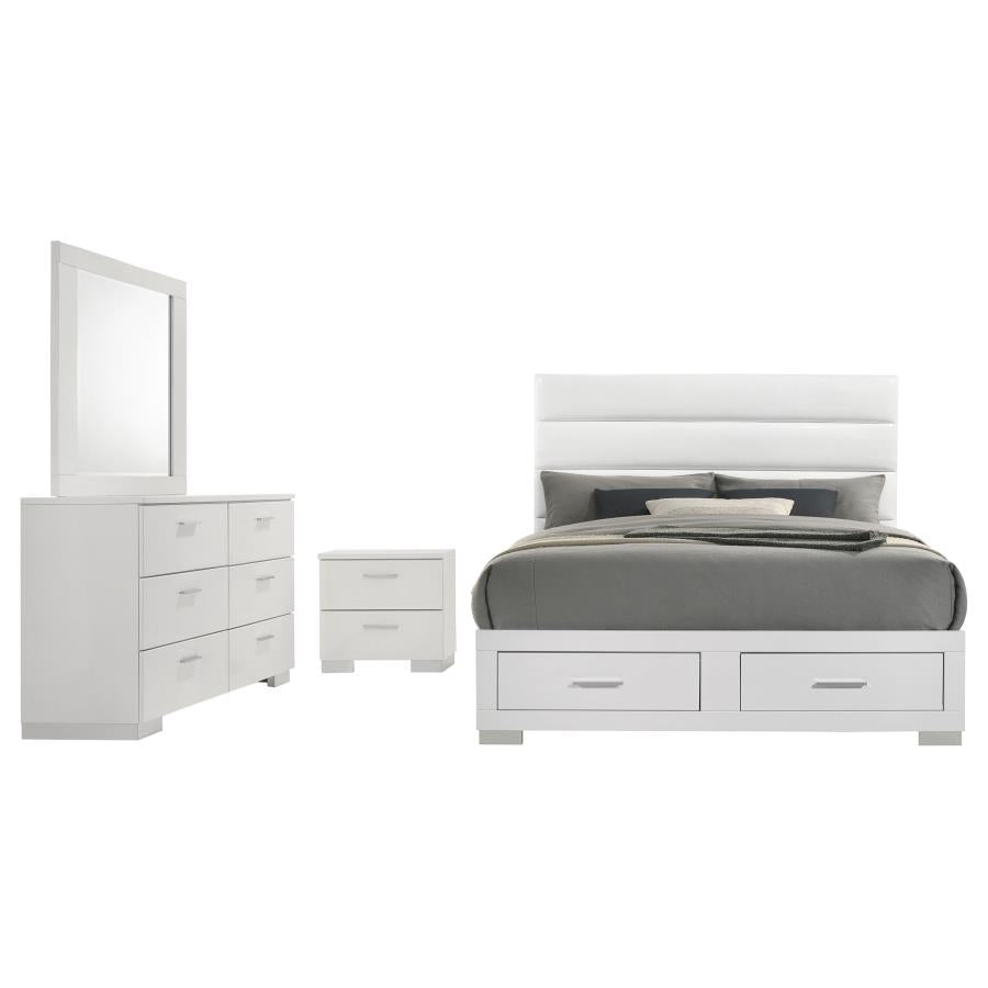 Felicity White 4-piece Queen Platform Bedroom Set by Coaster at Eve Furniture