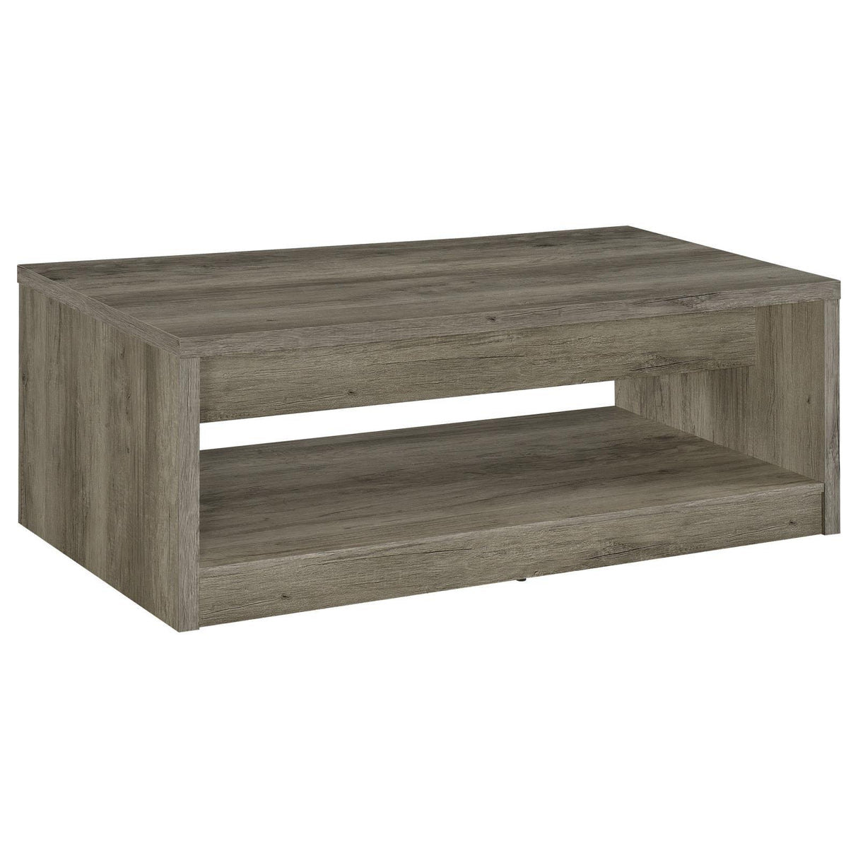 Felix 2-drawer Rectangular Engineered Wood Coffee Table Grey Driftwood by Coaster at Eve Furniture