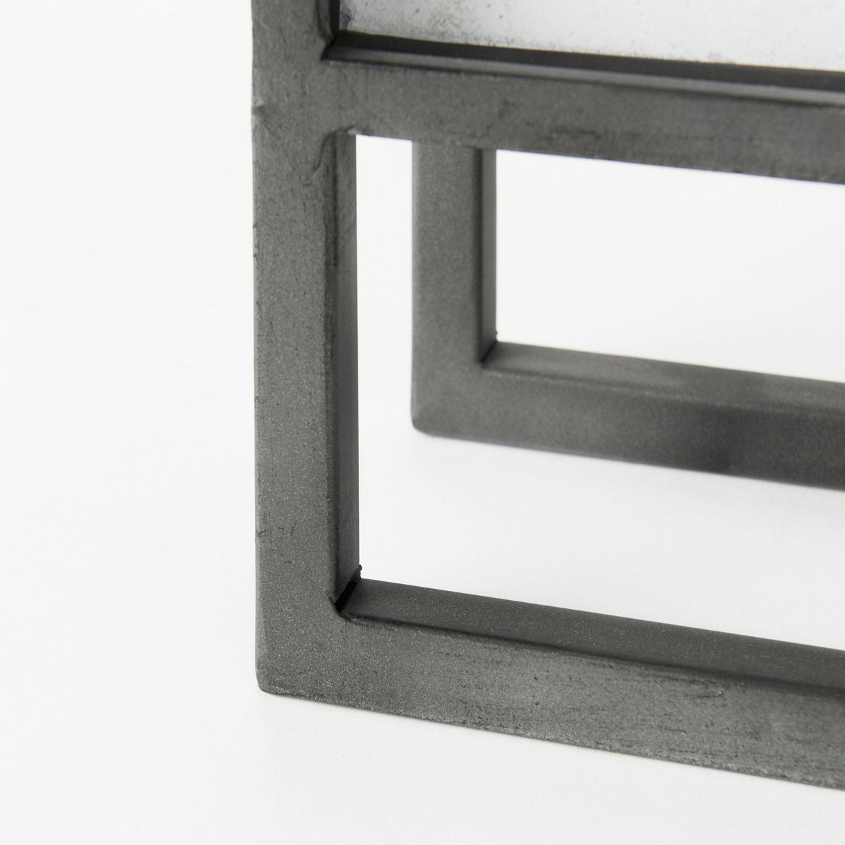 Felix Gray Metal Square Table Clock by Mercana at Eve Furniture