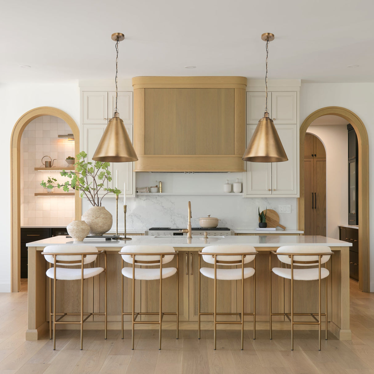 Fenton Gold W/Gold Accents Pendant Light by Mercana at Eve Furniture