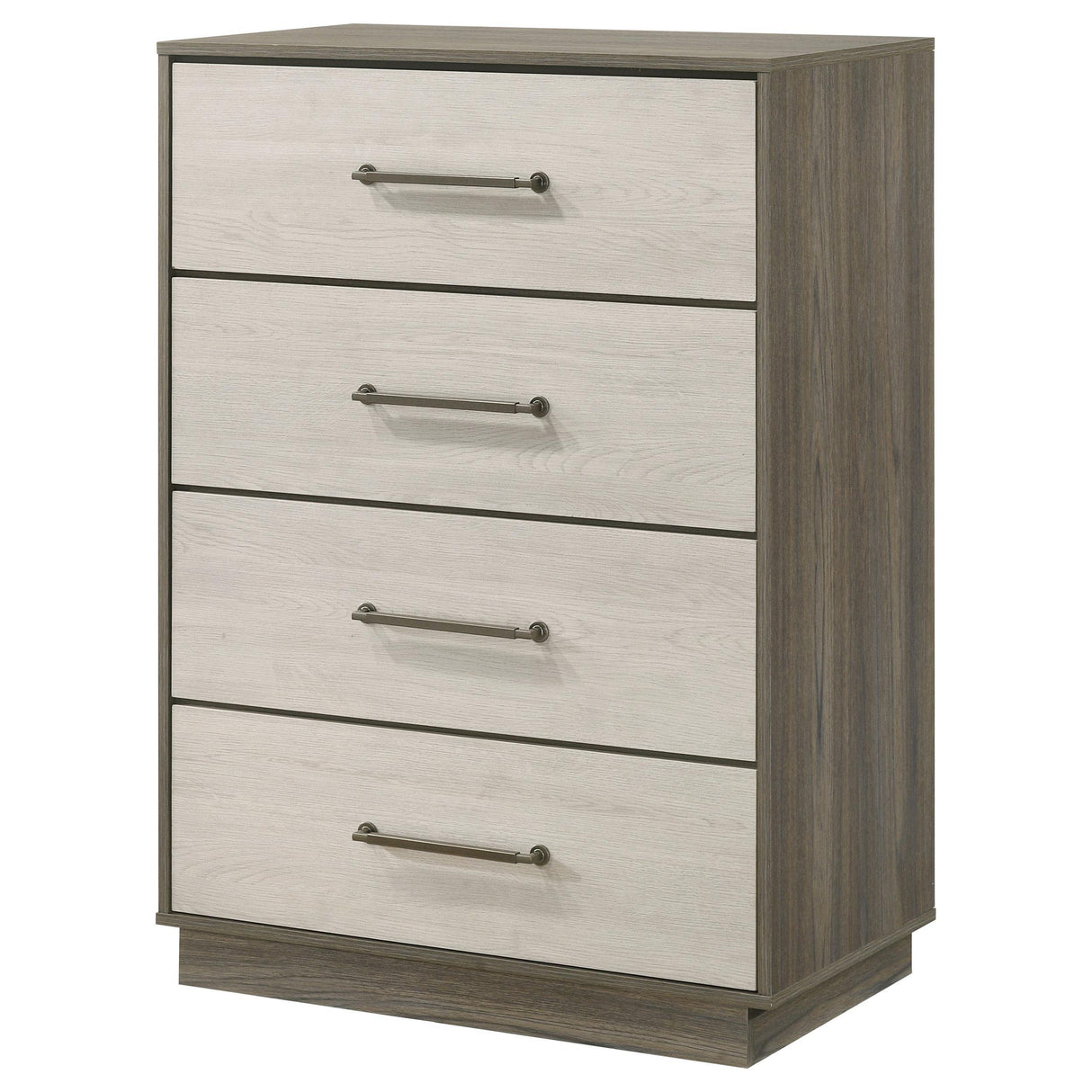 Fenwick 4-drawer Chest of Drawers Grey Oak by Coaster at Eve Furniture