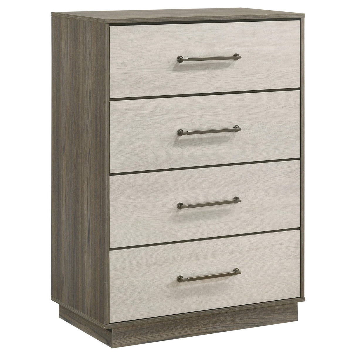 Fenwick 4-drawer Chest of Drawers Grey Oak by Coaster at Eve Furniture