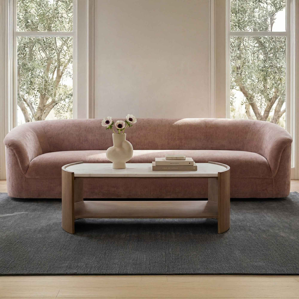 Fern White/Brown Coffee Table by Moe's Home at Eve Furniture