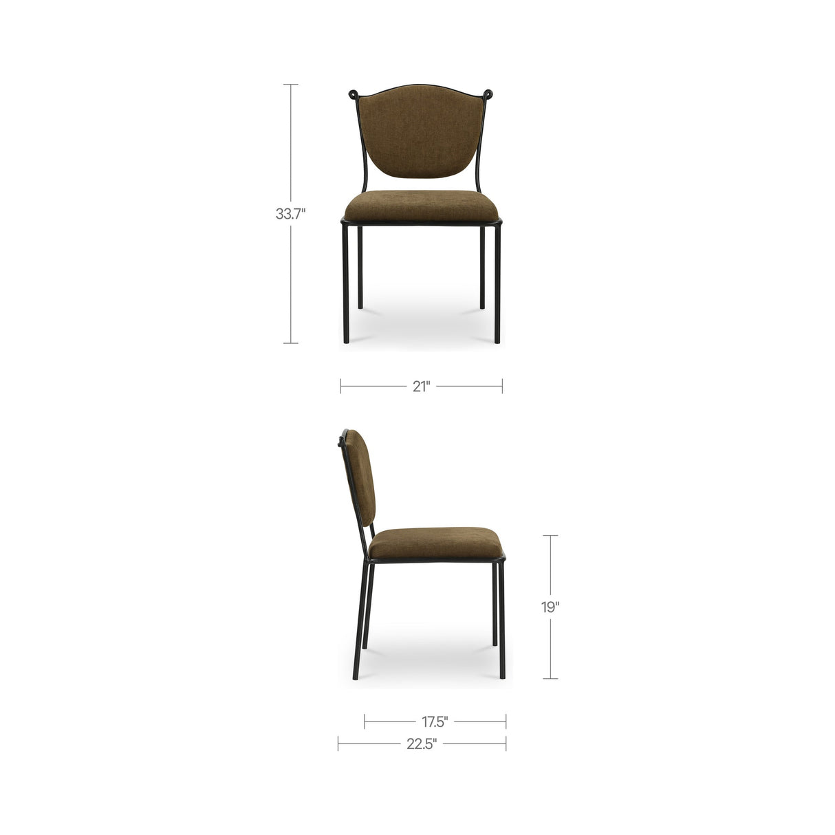 Ferris Green Dining Chair by Moe's Home at Eve Furniture