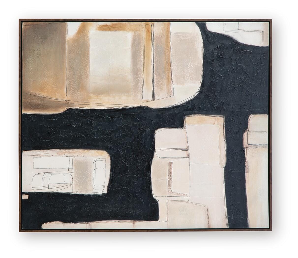 Feyville Black & Brown &Cream Wall Art by Ashley at Eve Furniture