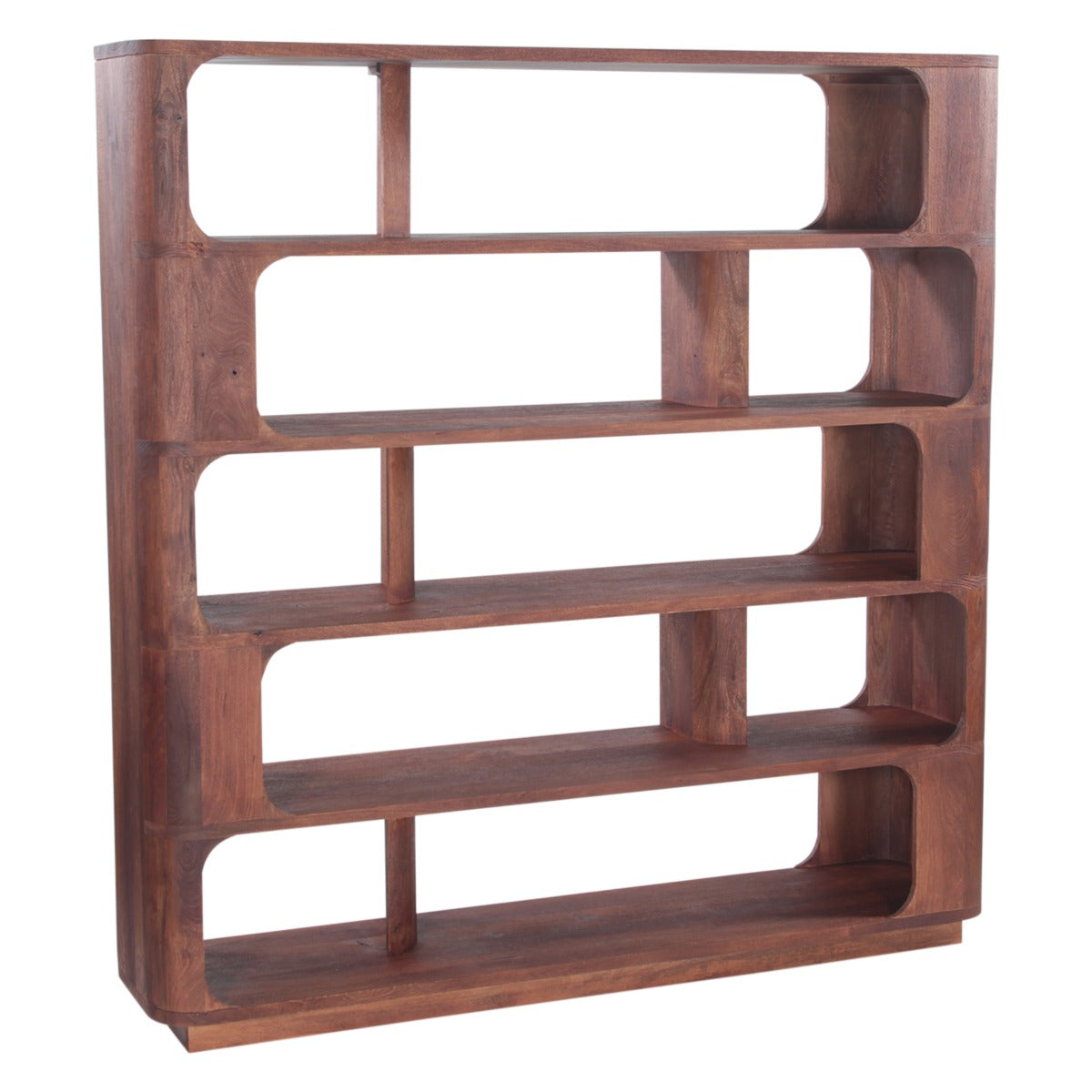 Henderson 69" Tall Bookshelf in Pecan Brown Sandblasted