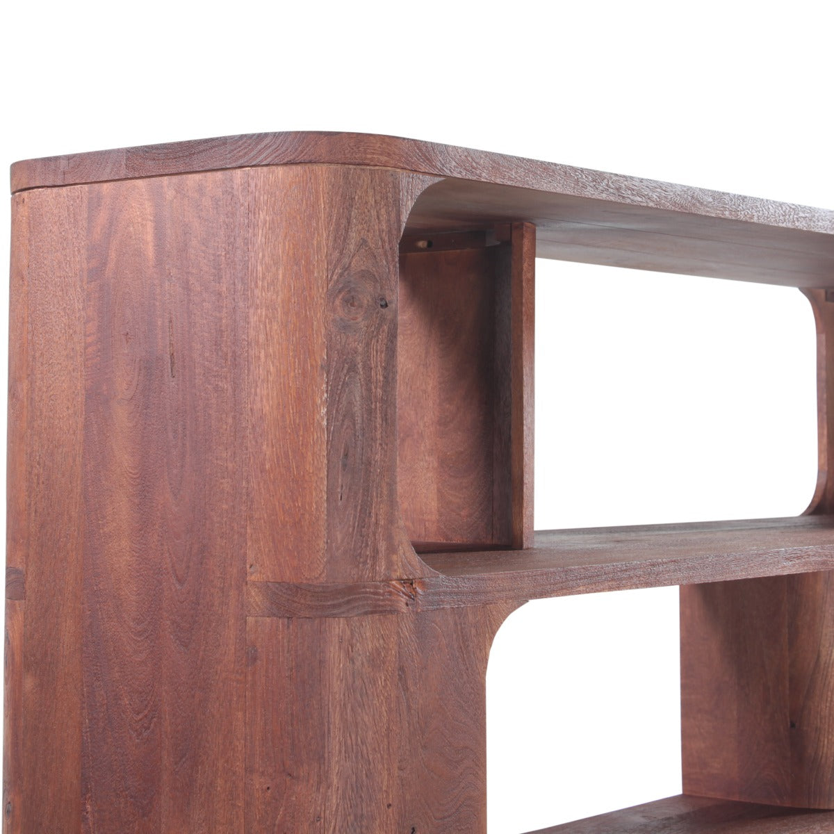 Henderson 69" Tall Bookshelf in Pecan Brown Sandblasted