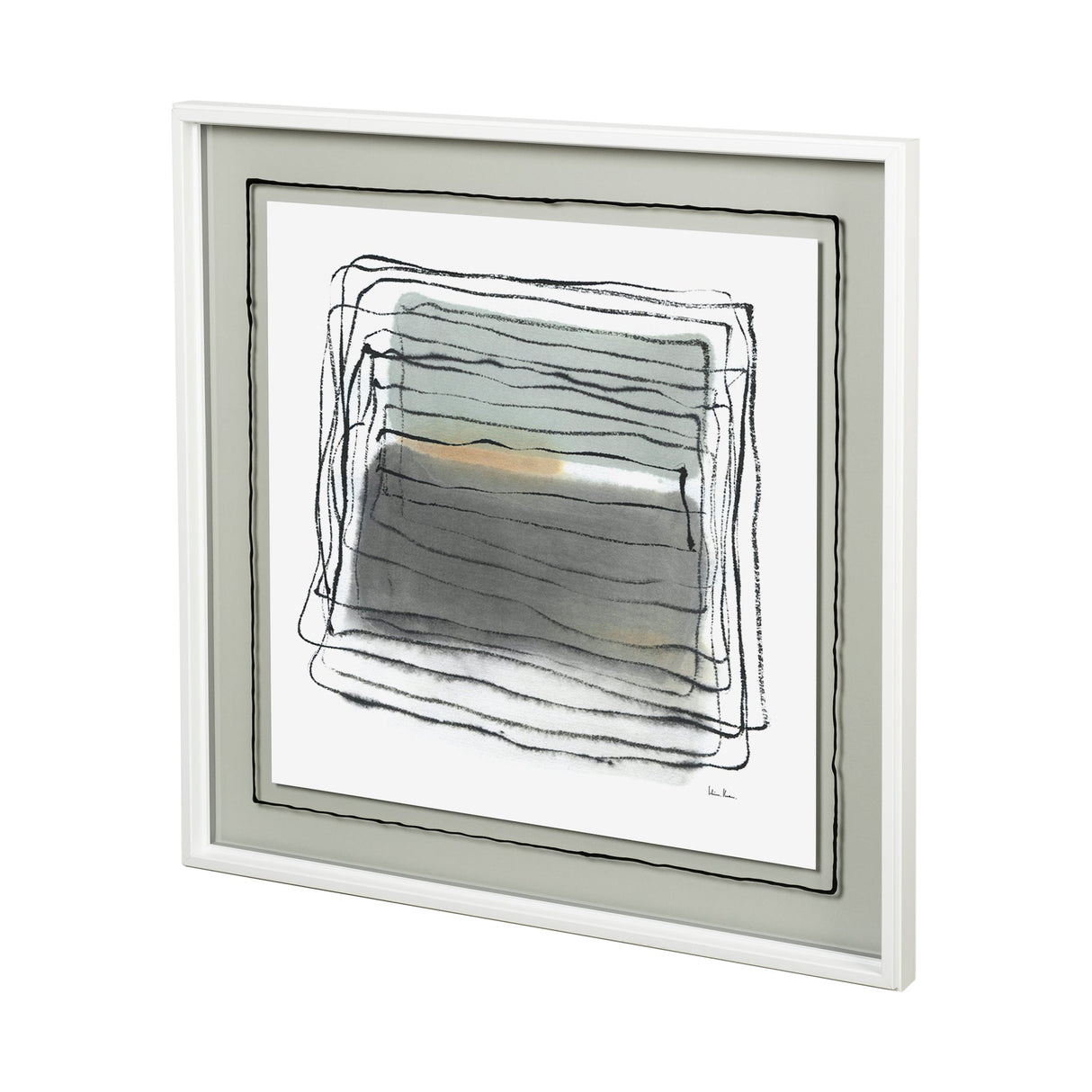 Field I by Silvia Krause a Hand Embellished Textured Framed Art Print Matted under Glass by Mercana at Eve Furniture
