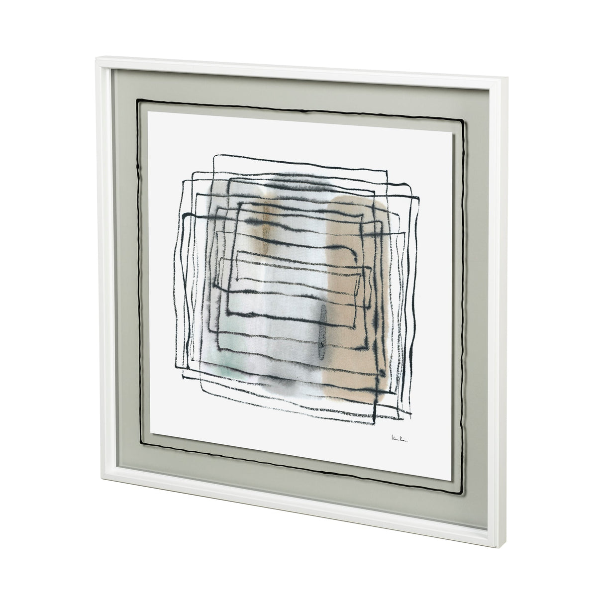 Field IV by Silvia Krause a Hand Embellished Textured Framed Art Print Matted under Glass by Mercana at Eve Furniture