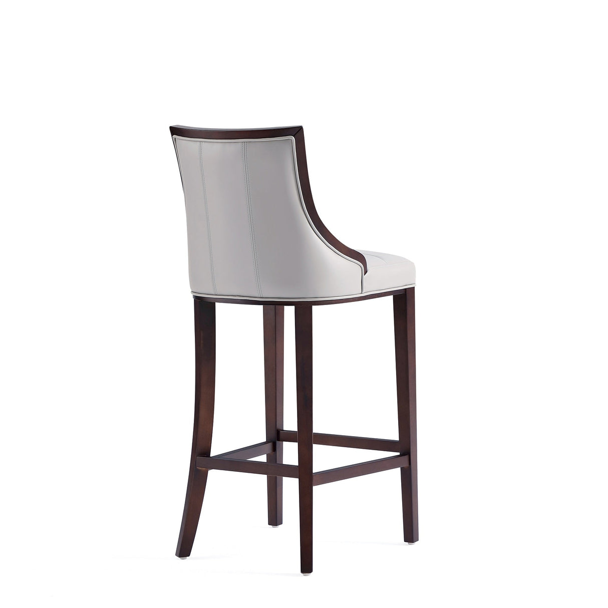 Fifth Avenue Faux Leather Barstool in Light Grey by Manhattan Comfort at Eve Furniture