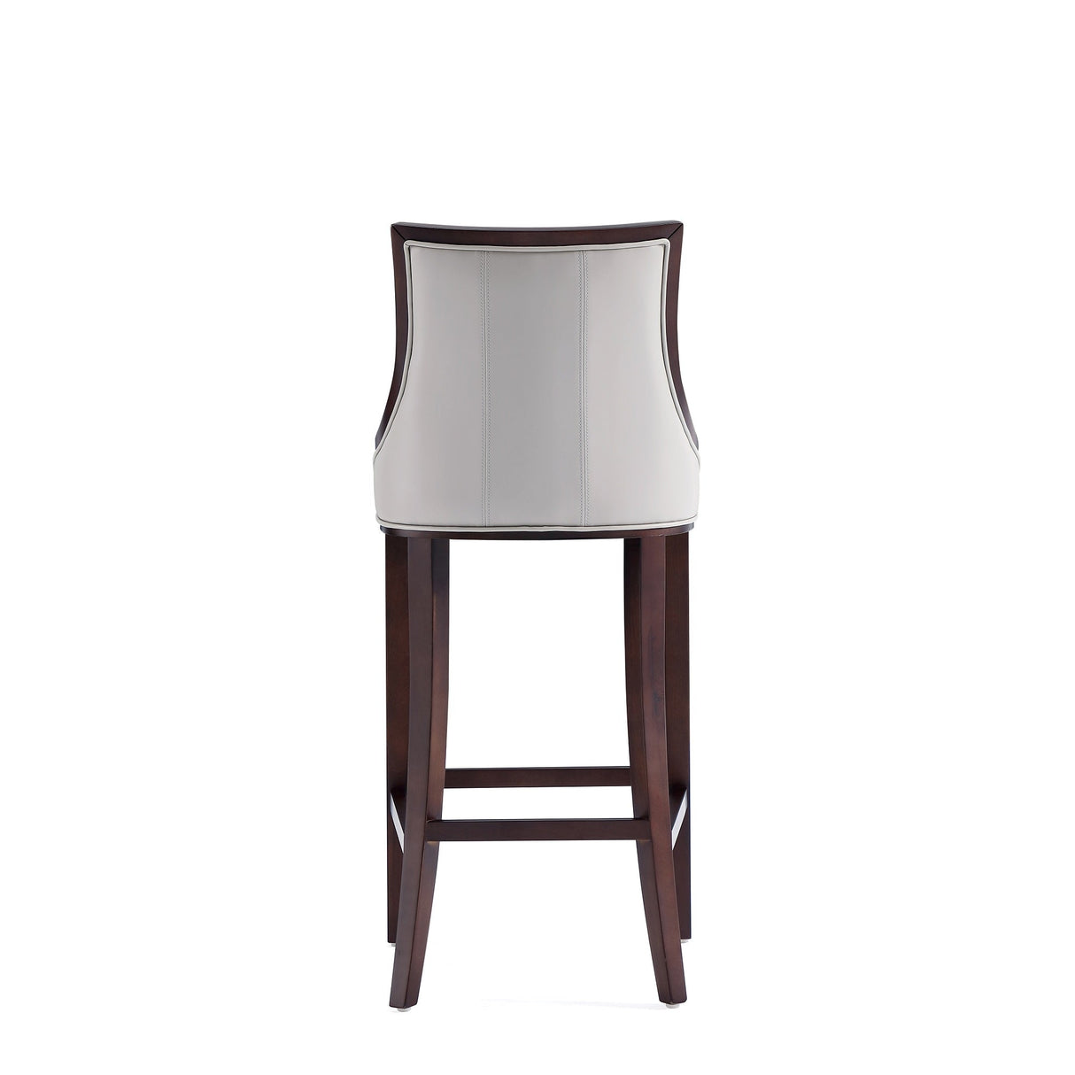 Fifth Avenue Faux Leather Barstool in Light Grey (set of 2) by Manhattan Comfort at Eve Furniture