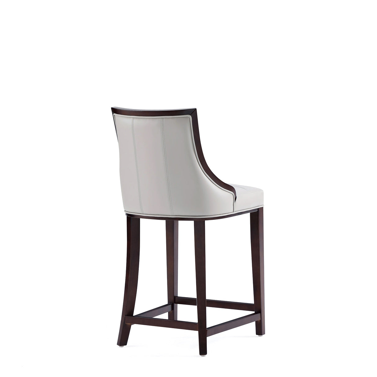 Fifth Avenue Faux Leather Counter Stool in Light Grey (set of 2) by Manhattan Comfort at Eve Furniture