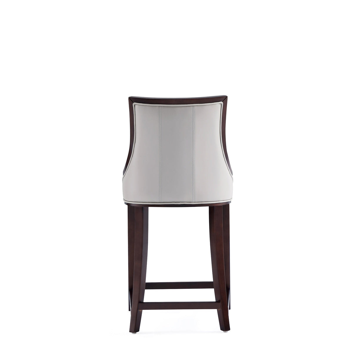 Fifth Avenue Faux Leather Counter Stool in Light Grey (set of 2) by Manhattan Comfort at Eve Furniture