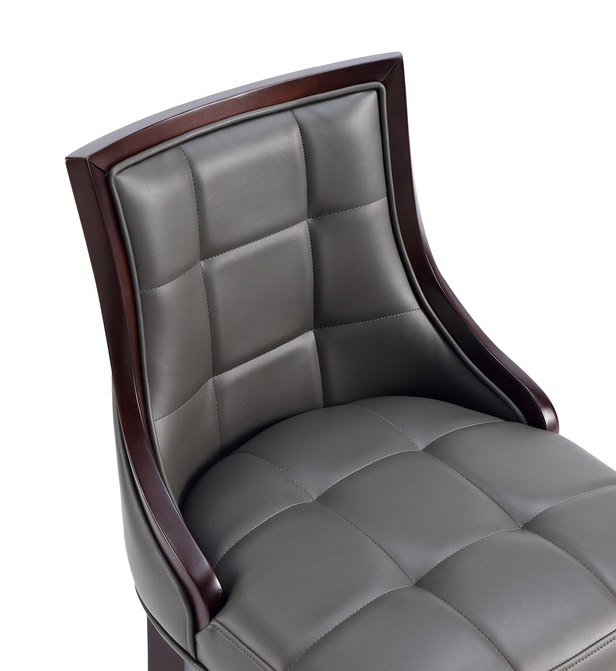 Fifth Avenue Faux Leather Counter Stool in Pebble Grey by Manhattan Comfort at Eve Furniture