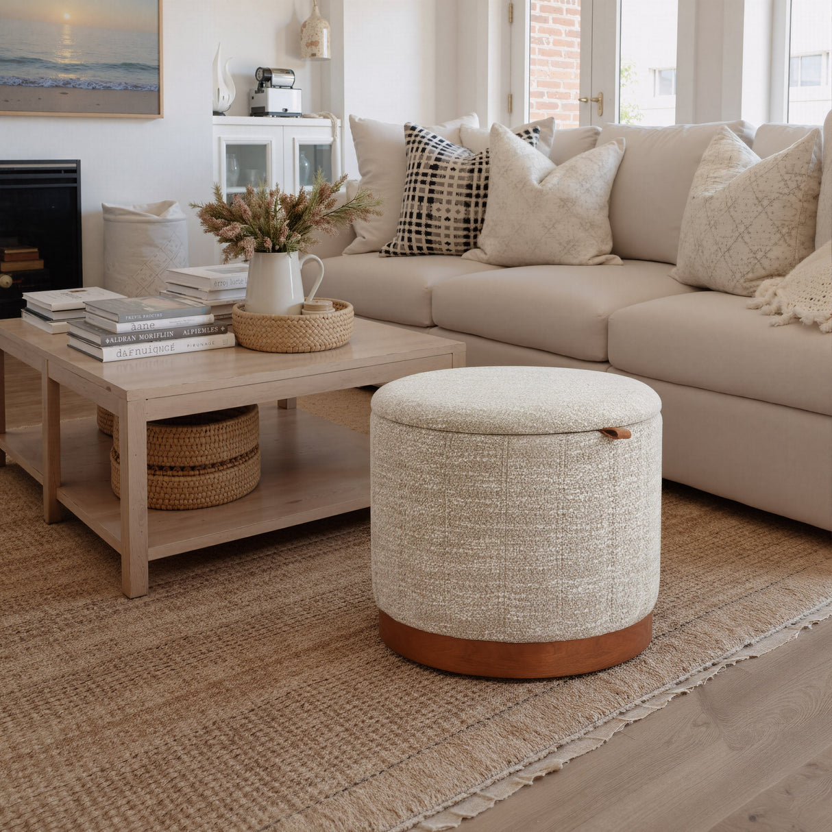 Fije Gray Storage Ottoman by Zuomod at Eve Furniture
