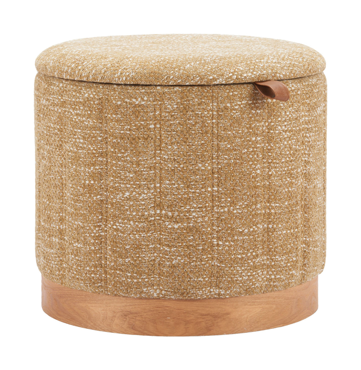 Fije Oat Yellow Storage Ottoman by Zuomod at Eve Furniture
