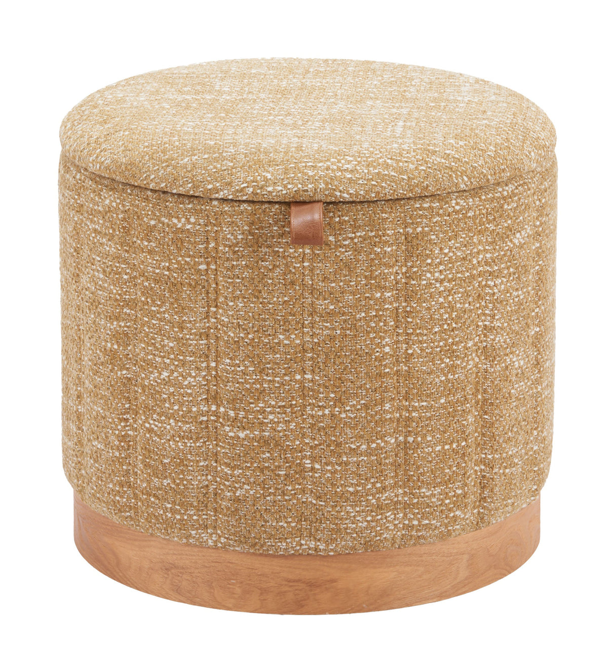 Fije Oat Yellow Storage Ottoman by Zuomod at Eve Furniture