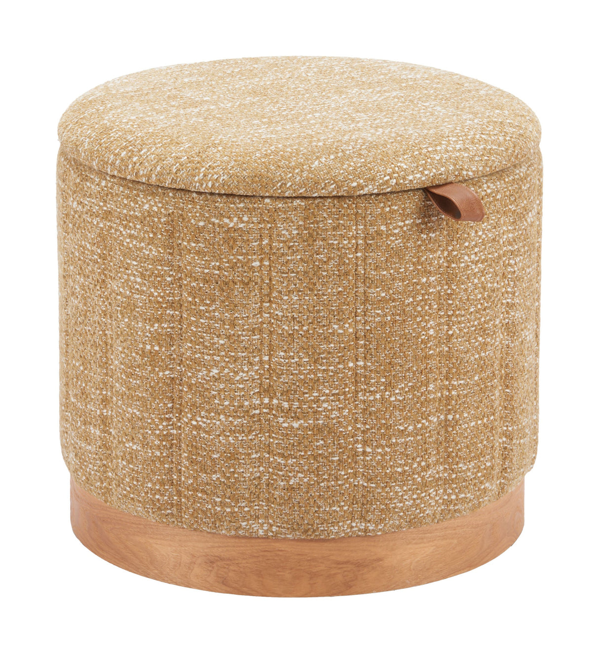Fije Oat Yellow Storage Ottoman by Zuomod at Eve Furniture
