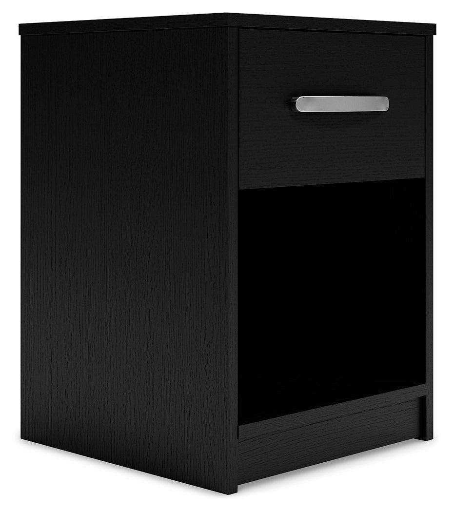Finch Black Nightstand by Ashley at Eve Furniture
