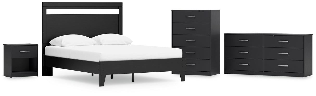 Finch Black Platform Bedroom Set by Ashley at Eve Furniture