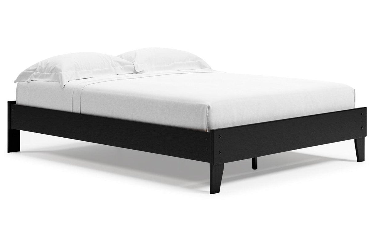 Finch Black Queen Platform Bed by Ashley at Eve Furniture