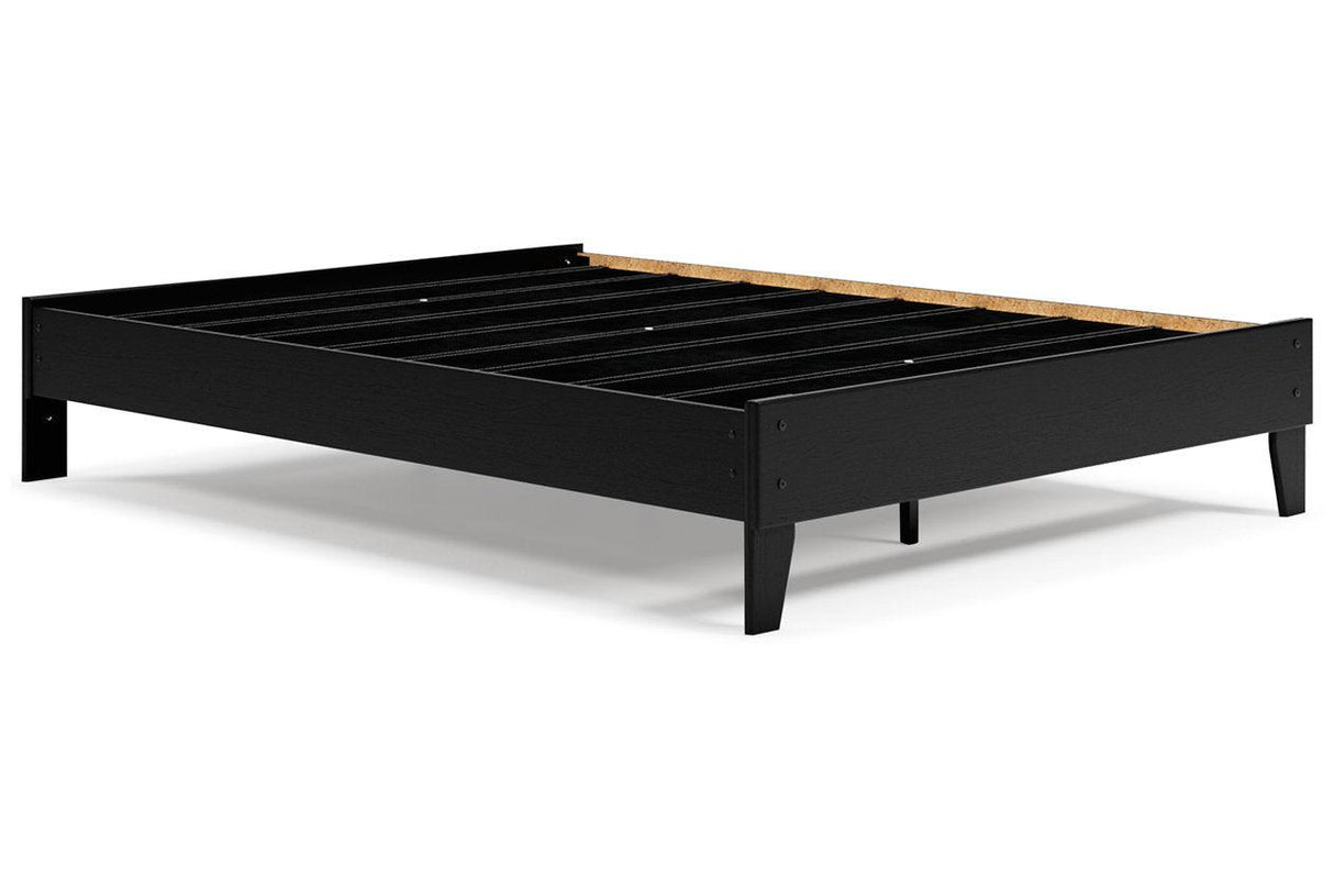 Finch Black Queen Platform Bed by Ashley at Eve Furniture