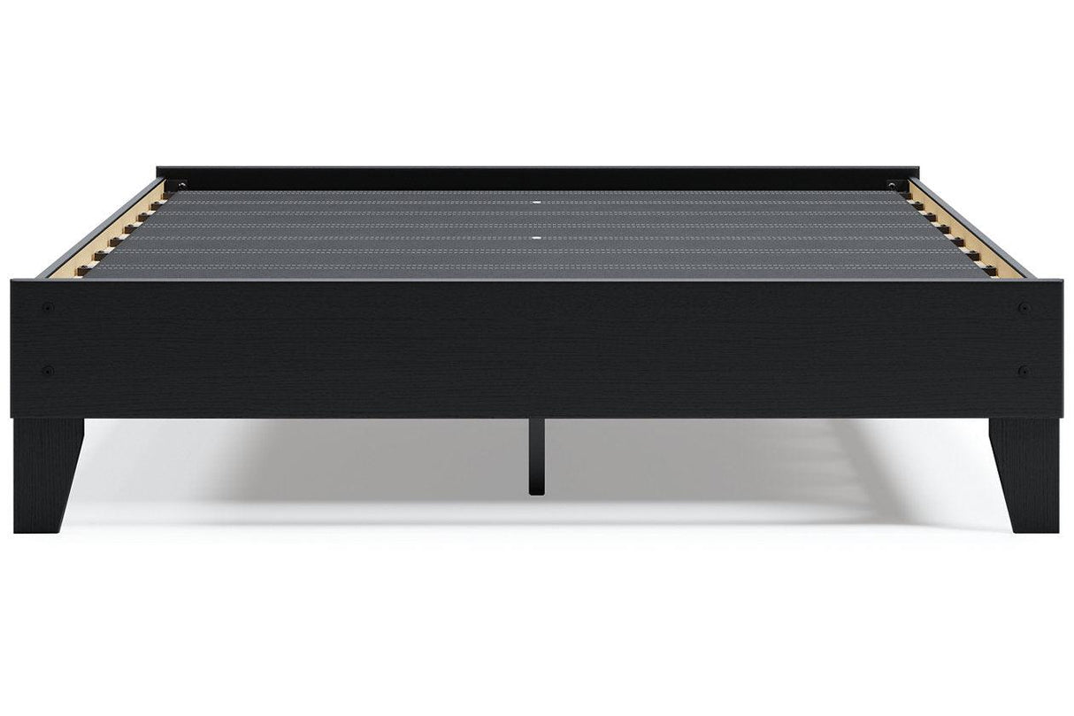 Finch Black Queen Platform Bed by Ashley at Eve Furniture