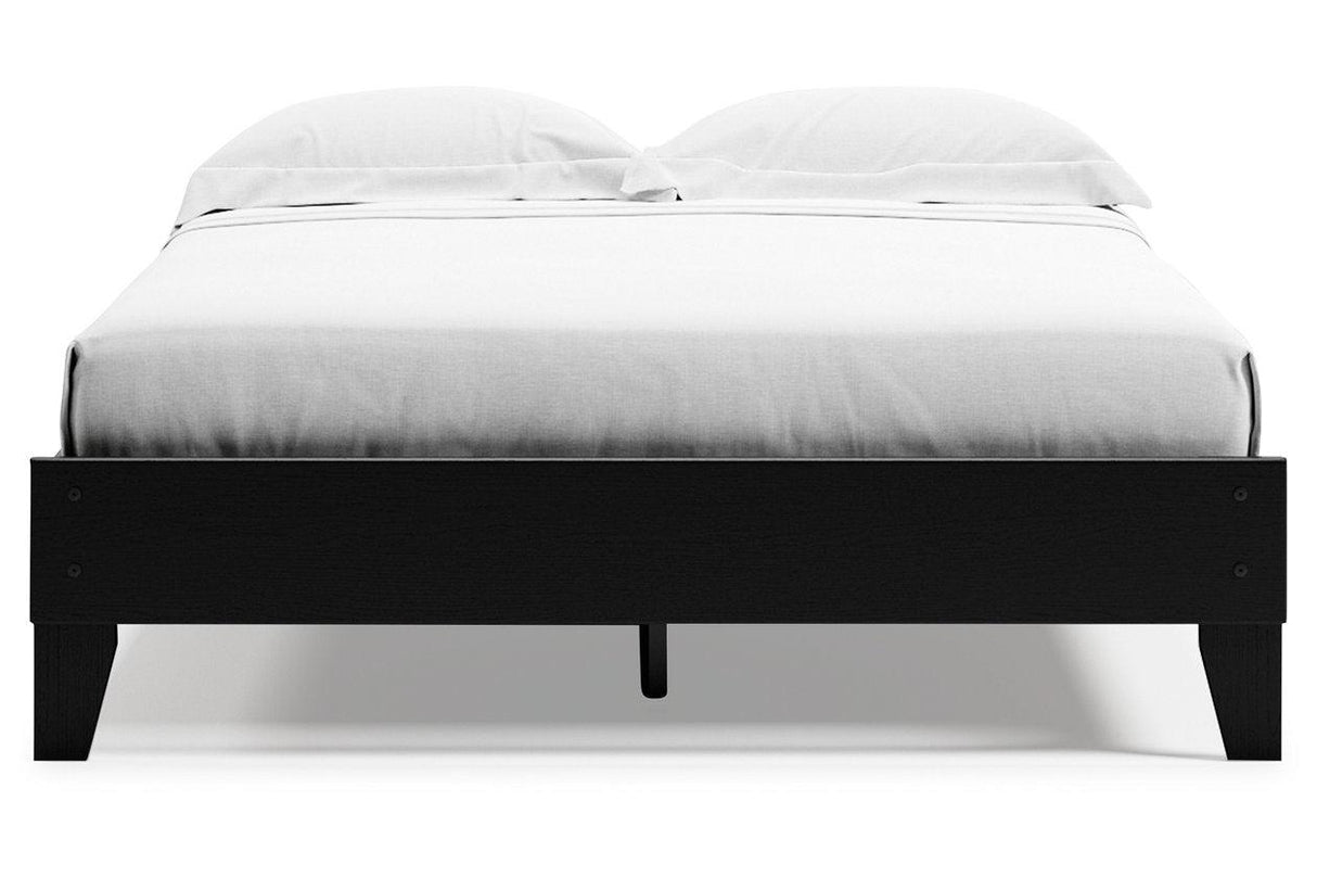 Finch Black Queen Platform Bed by Ashley at Eve Furniture