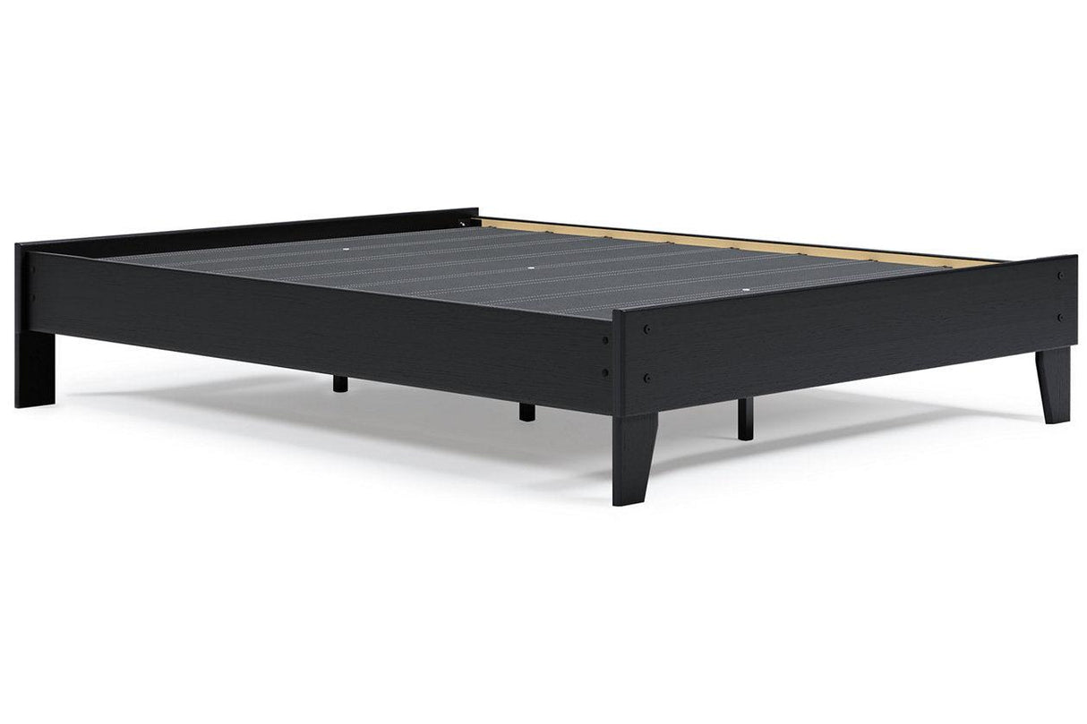 Finch Black Queen Platform Bed by Ashley at Eve Furniture