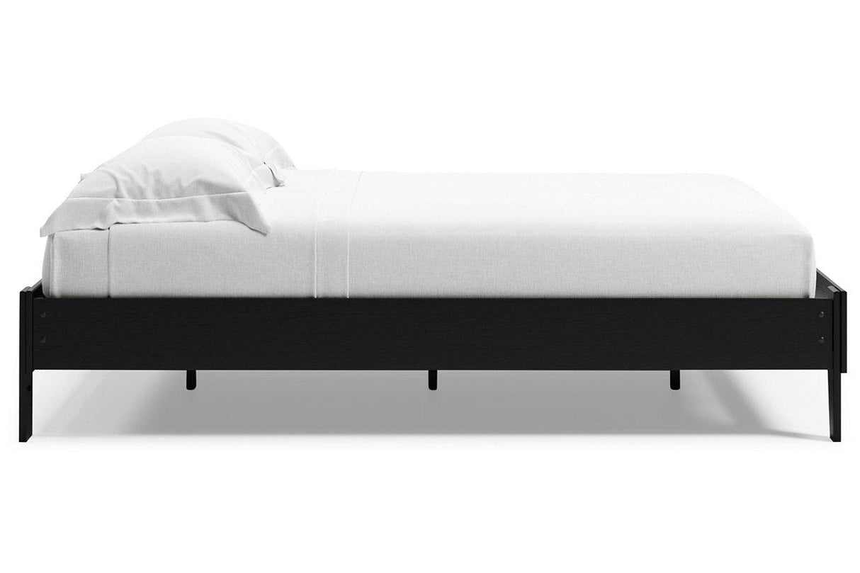 Finch Black Queen Platform Bed by Ashley at Eve Furniture