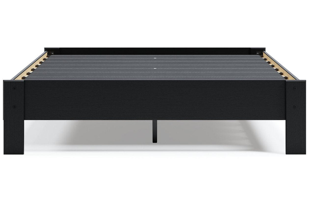 Finch Black Queen Platform Bed by Ashley at Eve Furniture