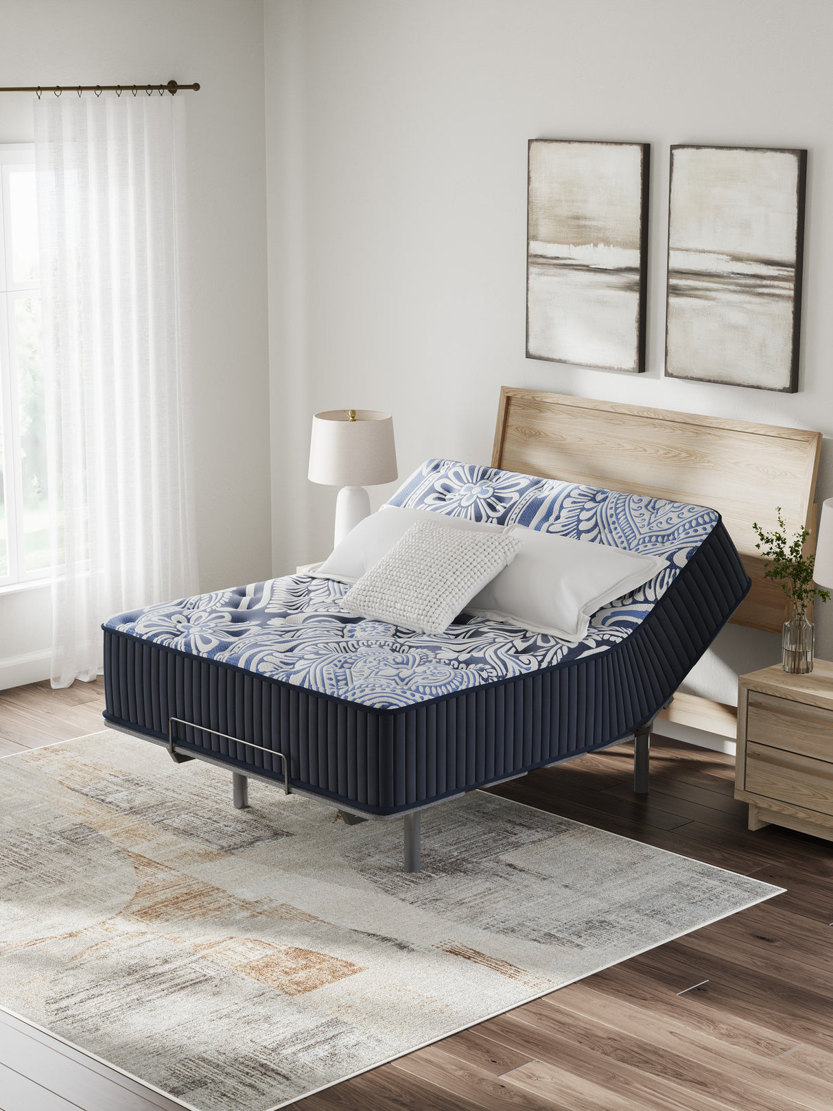 Finch Blue 15" Firm Queen Luxe Mattress by Happy Homes at Eve Furniture