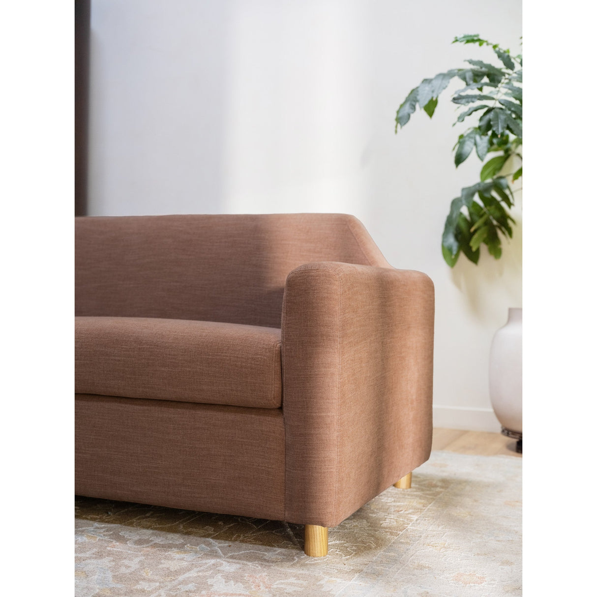 Finch Washed Pink Sofa by Moe's Home at Eve Furniture