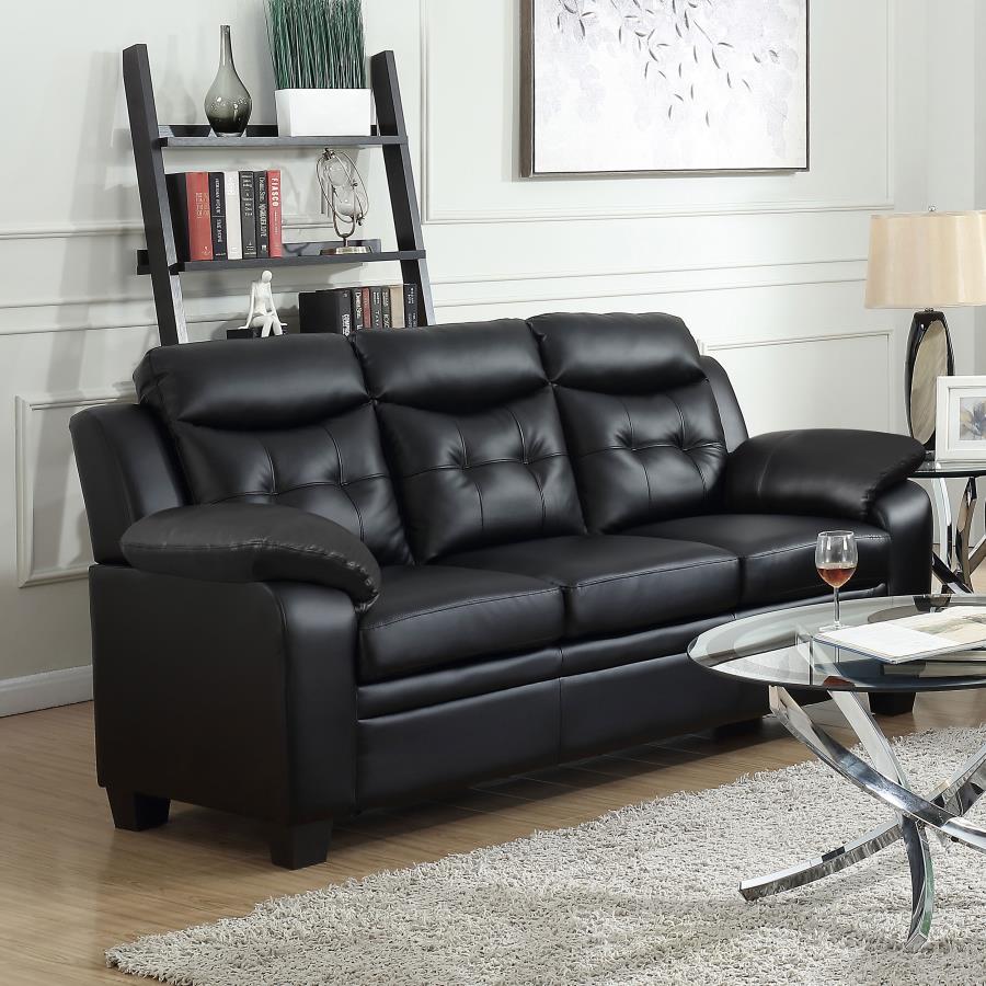 Finley Black Tufted Upholstered Sofa by Coaster at Eve Furniture
