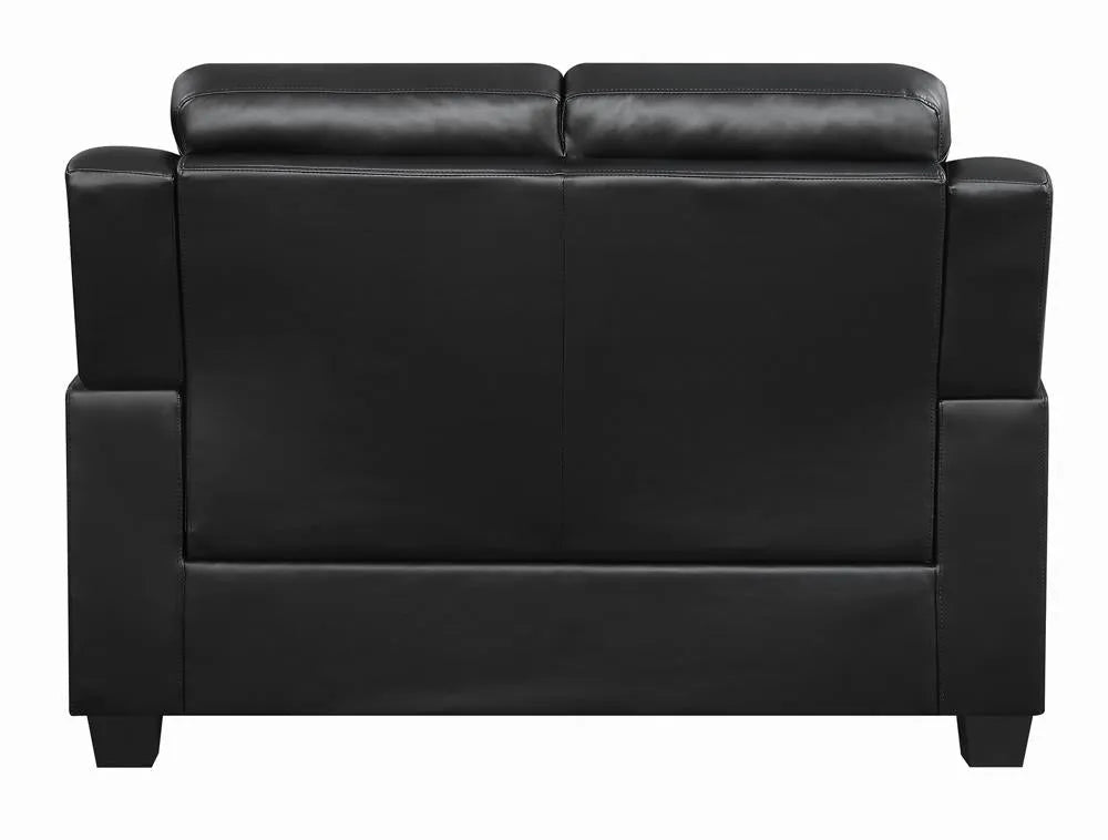 Finley Black Upholstered Padded Arm Tufted Living Room Set by Coaster at Eve Furniture