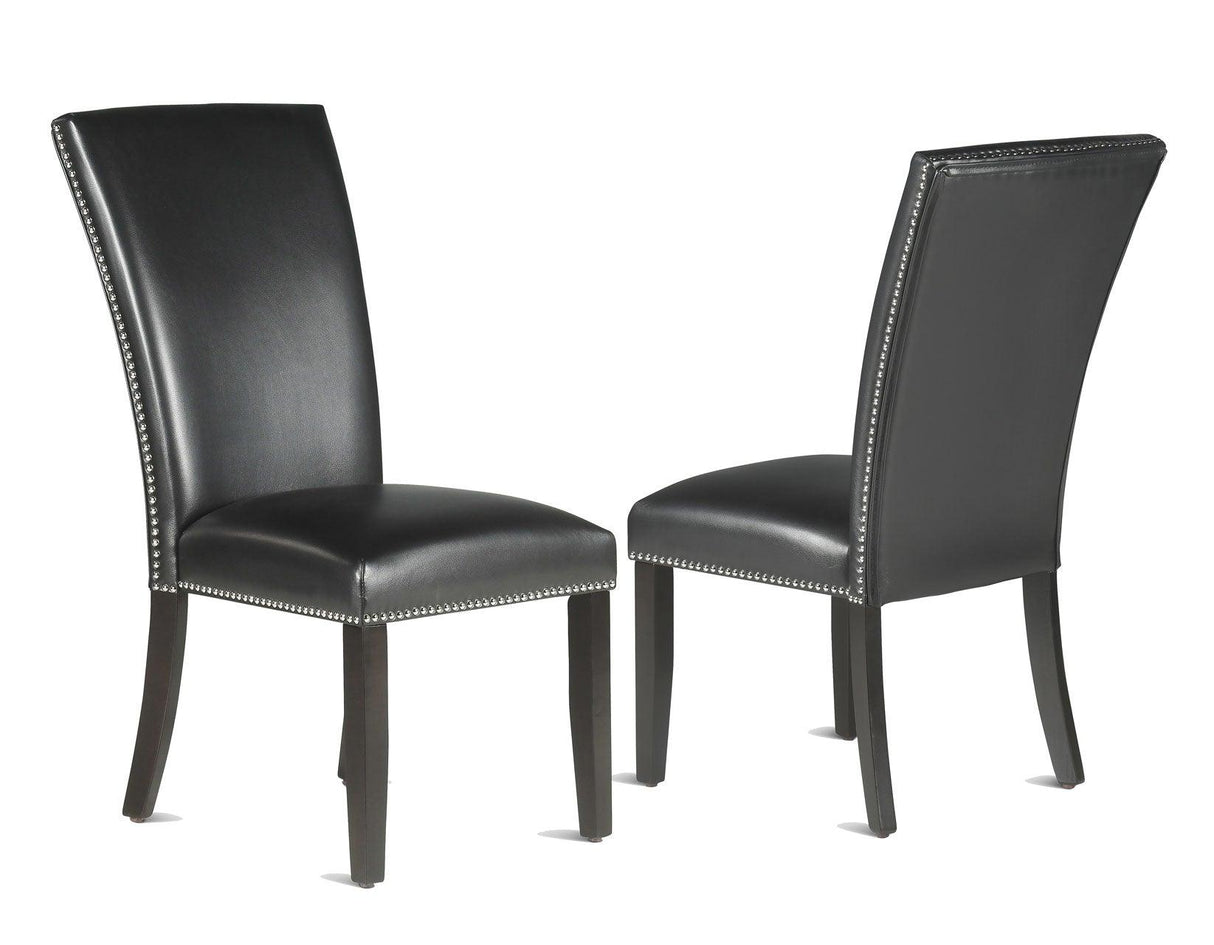 Finley Black PU Side Chair, Set of 2 by Steve Silver at Eve Furniture