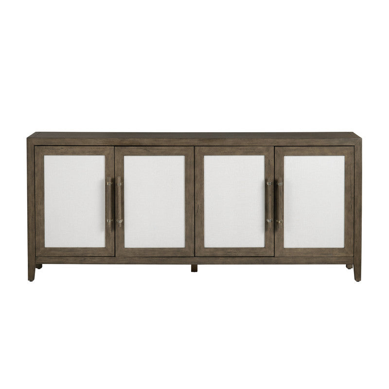 Finn Brown/White Four-Door Sideboard by Crestview at Eve Furniture