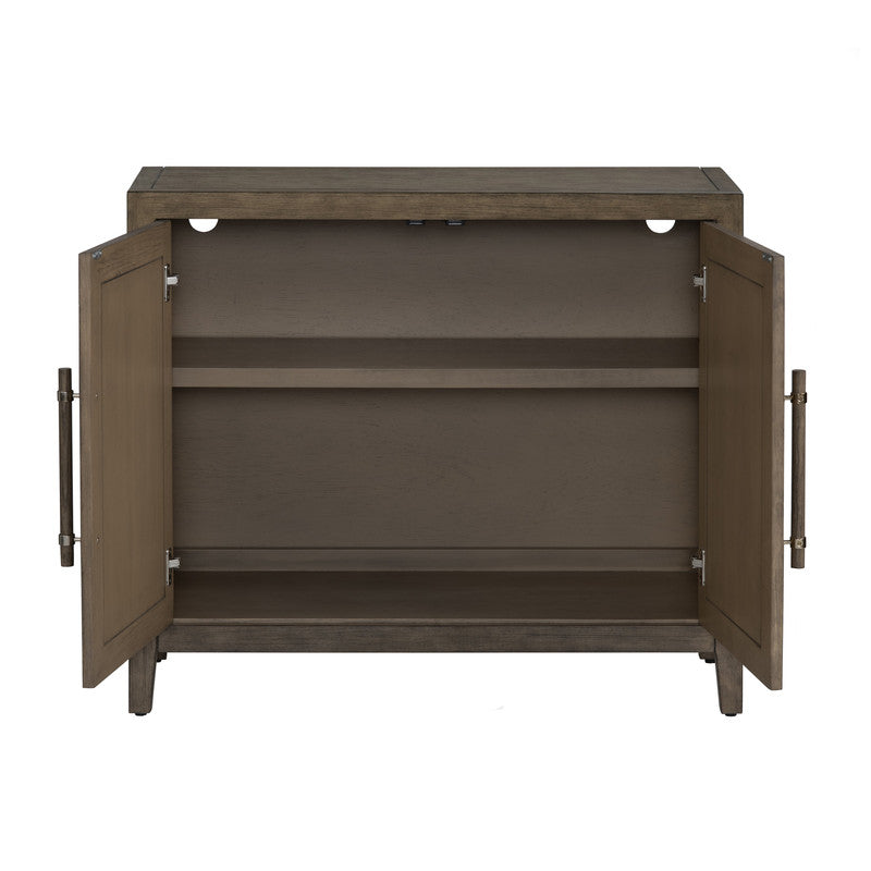 Finn Brown/White Two-Door Cabinet by Crestview at Eve Furniture