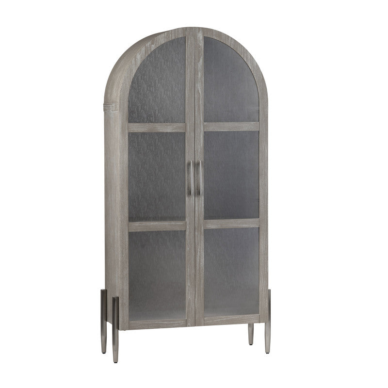 Finnley Brown/White Curio Cabinet by Crestview at Eve Furniture